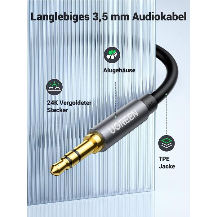 Kabel UGREEN, 3.5mm (M) na (Ž), 1m-16