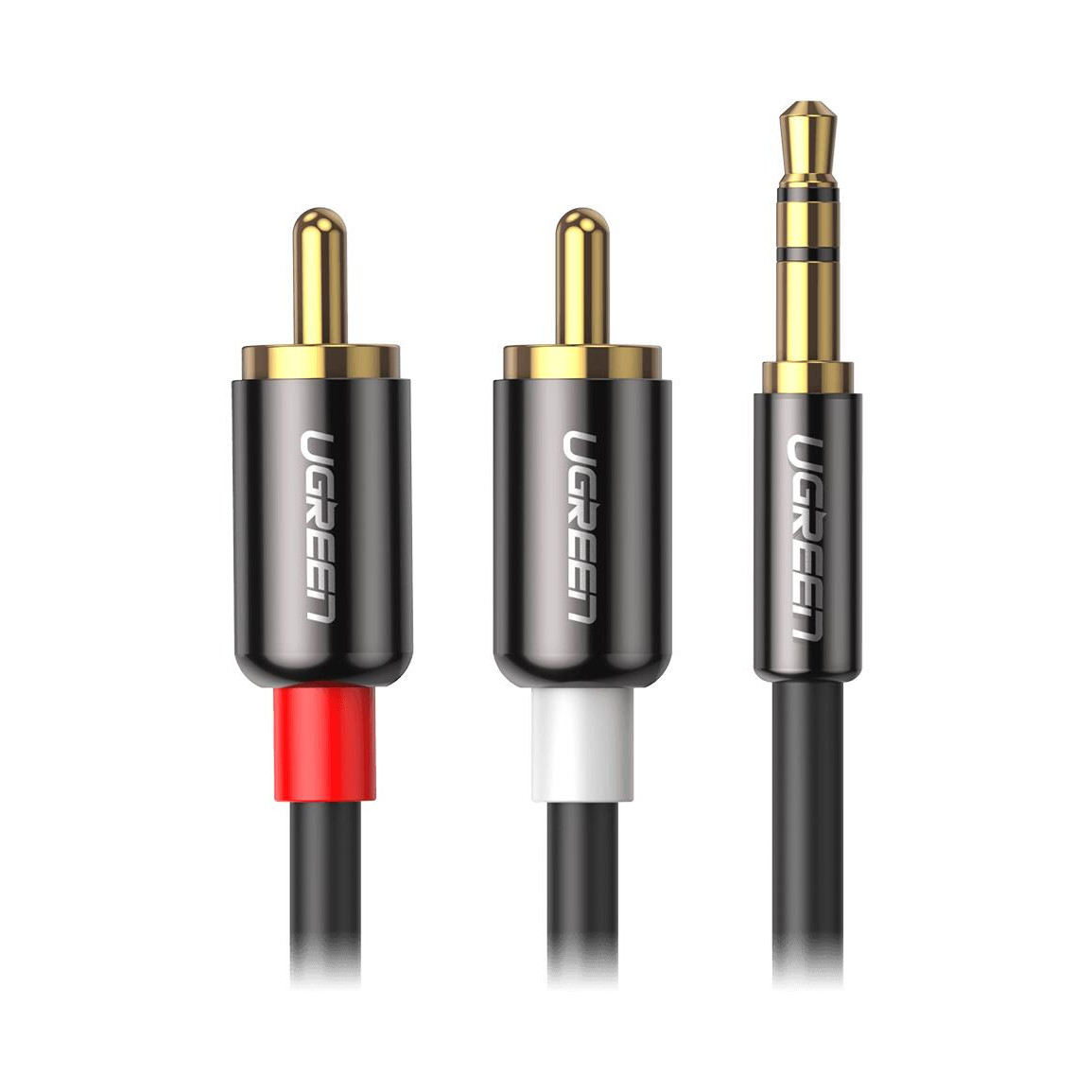 Kabel UGREEN, 3.5mm (M) na 2xRCA (M), pozlaćeni, 2m-14