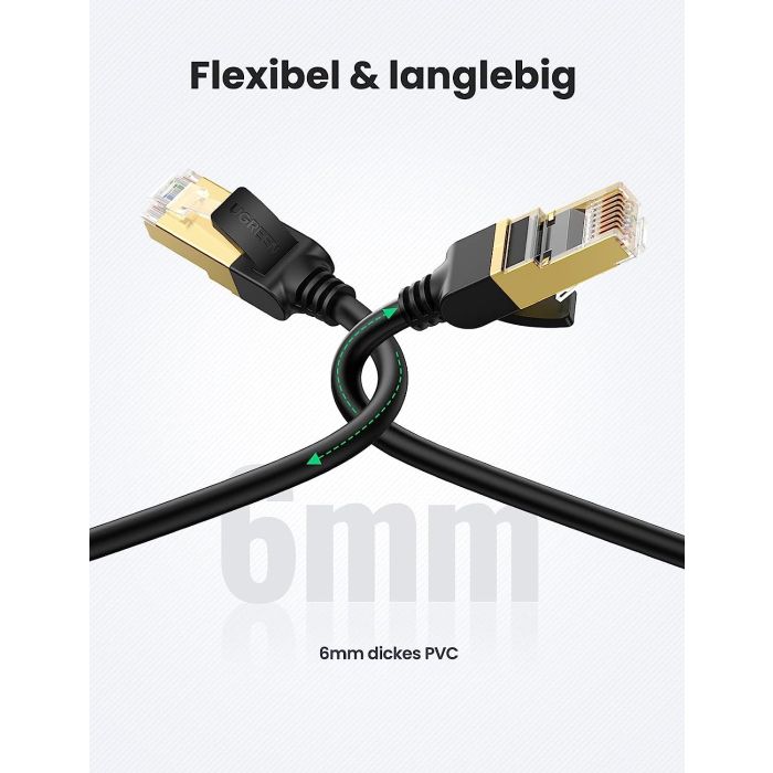Kabel UGREEN, Cat7 F/FTP, Ethernet, okrugli, 1m-14