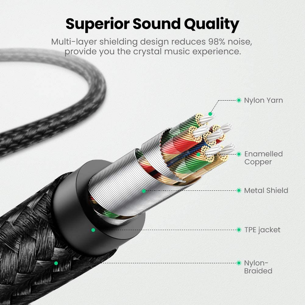 Kabel UGREEN Lightning na 3.5mm (M), 1m-8