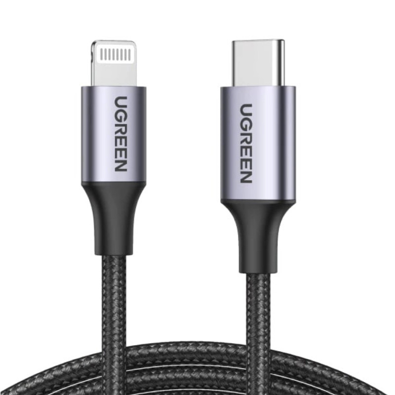 Kabel UGREEN, Lightning na Type-C 2.0 (M), sivi, 1m-15