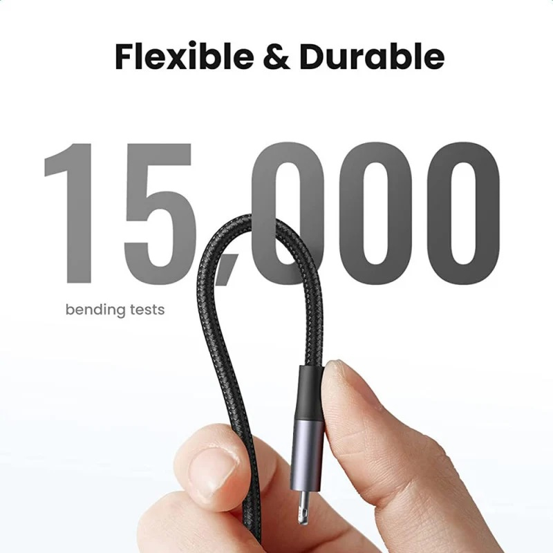 Kabel UGREEN, Lightning na Type-C 2.0 (M), sivi, 1m-17