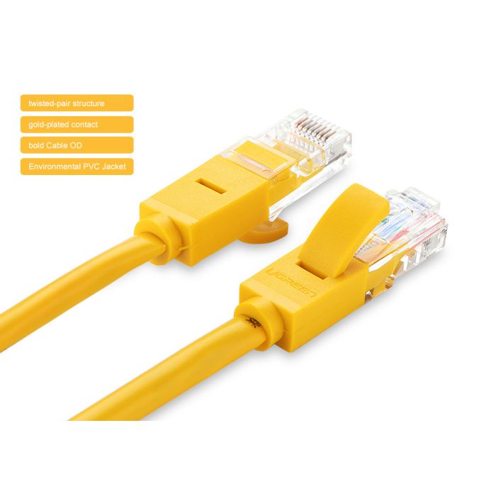 Kabel UGREEN, Patch, CAT5e, UTP, žuti, 1m-8