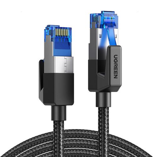 Kabel UGREEN, Patch, CAT8, OD5.5mm, pleteni, crni, 1m-6