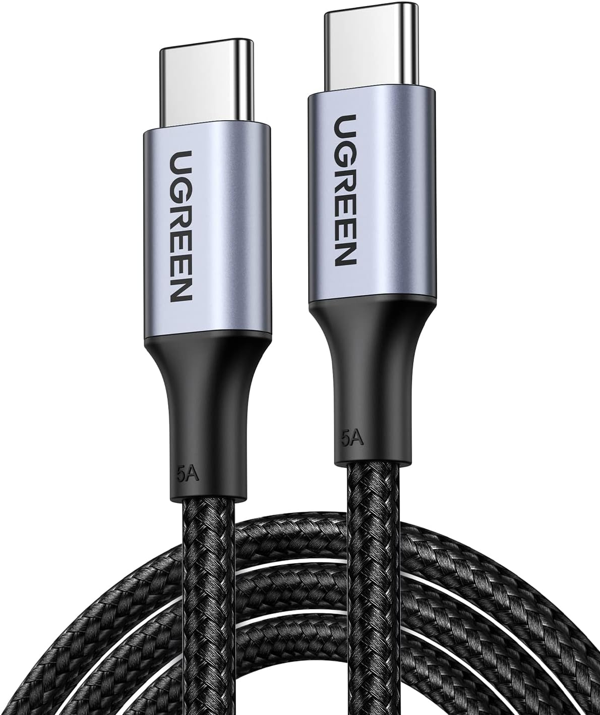 UGREEN USB-C (M) na USB-C (M), 100W, 5A, pleteni kabel, 1m-0