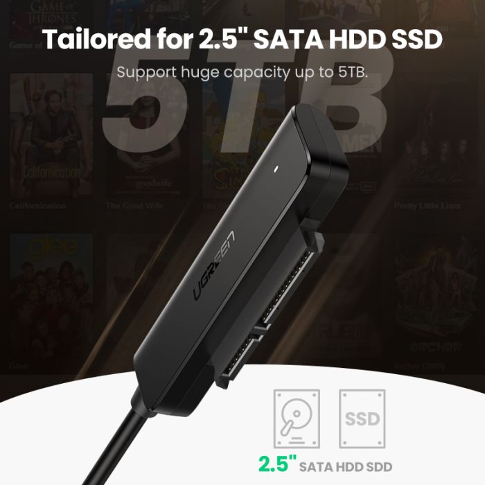 Kabel UGREEN, USB-A 3.0 na SATA za 2.5“, 0.5m-17