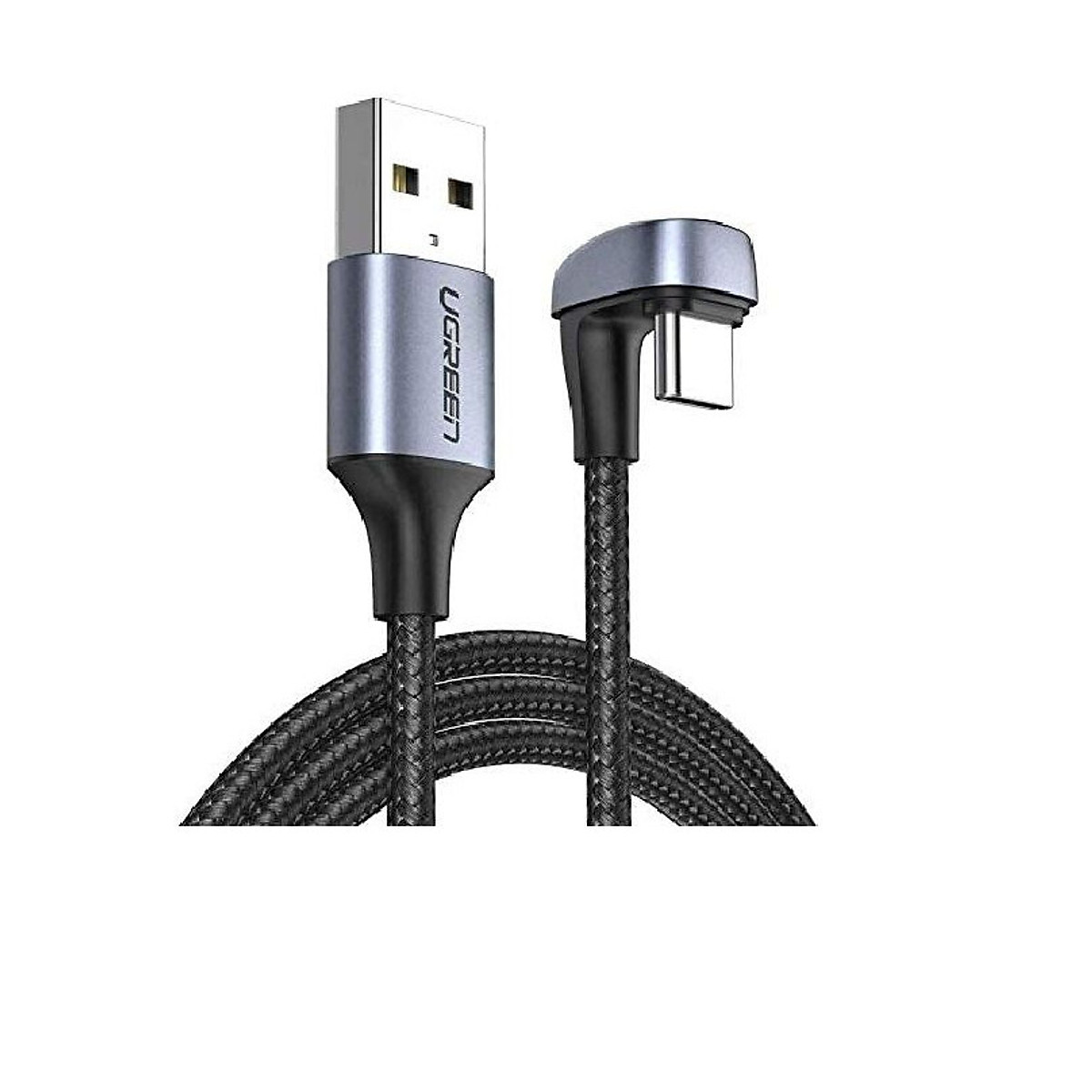 Kabel UGREEN, USB-C (M) na USB 2.0 A (M), 3A, kutni 180°, crni, 1m-16