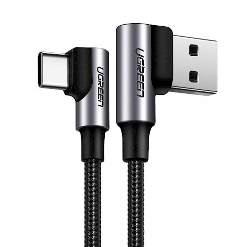 Kabel UGREEN, USB-C (M) na USB 2.0 A (M), 3A, kutni 90°, crni, 0.5m-13