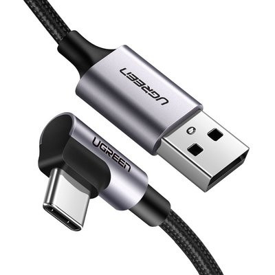 Kabel UGREEN, USB-C (M) na USB 2.0 A (M), 3A, kutni 90°, crni, 1m-10