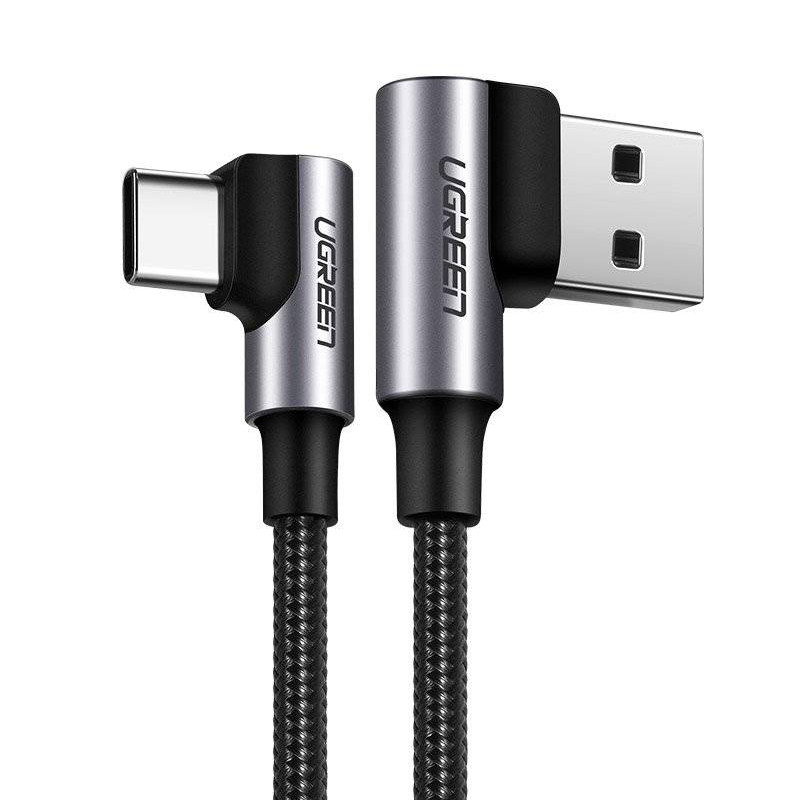 Kabel UGREEN, USB-C (M) na USB 2.0 A (M), 3A, kutni 90°, crni, 2m-23