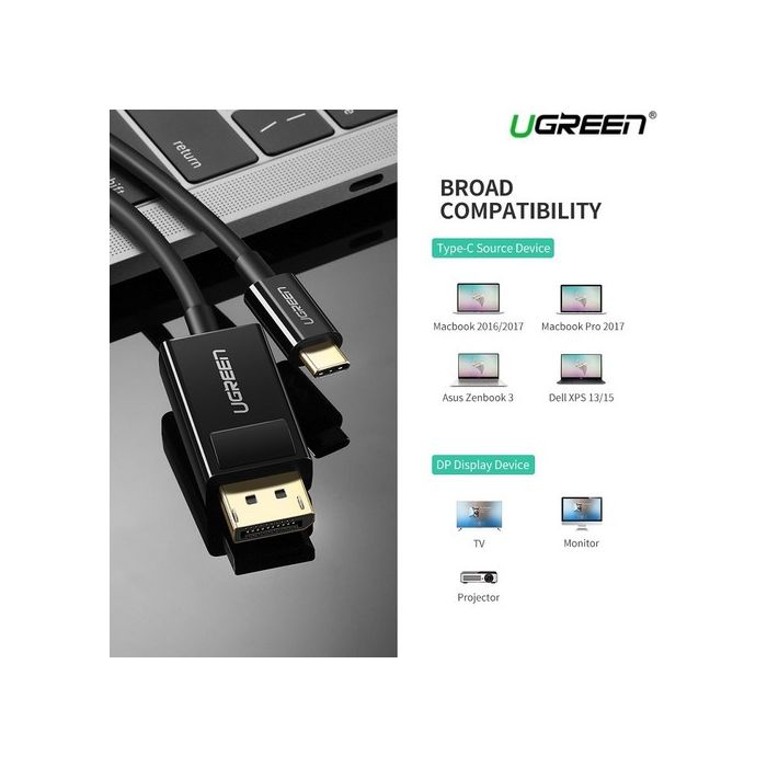 Kabel UGREEN, USB-C na DP, crni, 1.5m-3