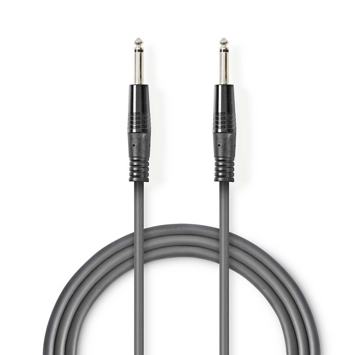 Kabel za gitaru NEDIS, 6,35 mm TS (M) na 6,35 mm TS (M), sivi, 5m-3