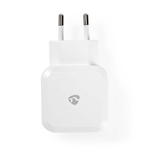 Kućni punjač NEDIS WCHAU484AWT, 24W, 2x USB-A, bijeli-2