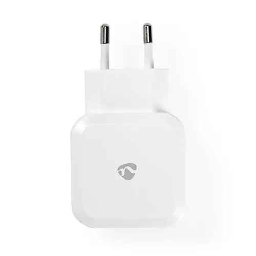 Kućni punjač NEDIS WCHAU484AWT, 24W, 2x USB-A, bijeli-0