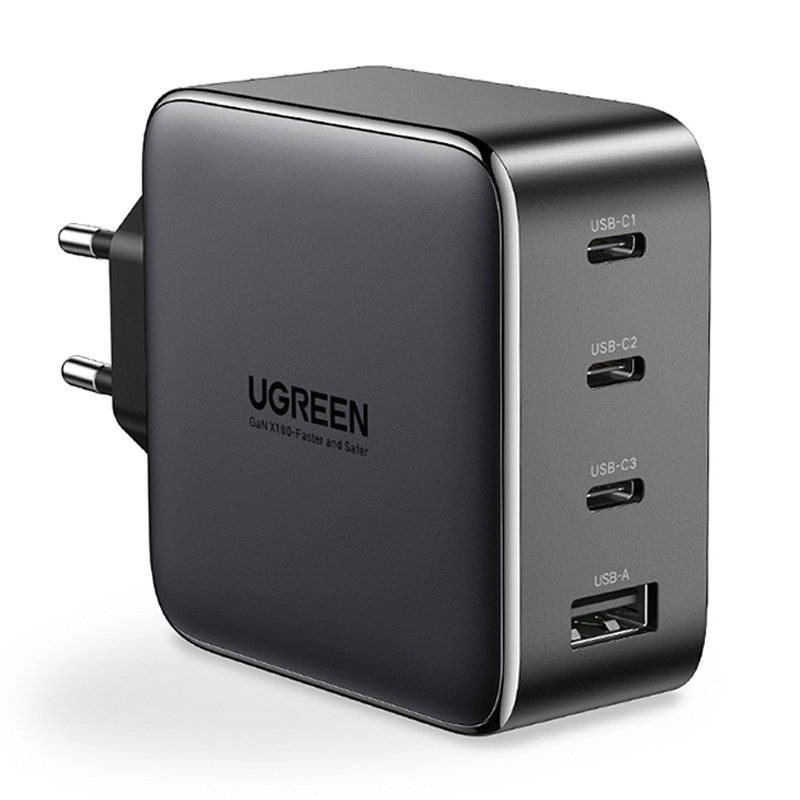 Kućni punjač UGREEN, 100W, USB-A+3xUSB-C, crni-12