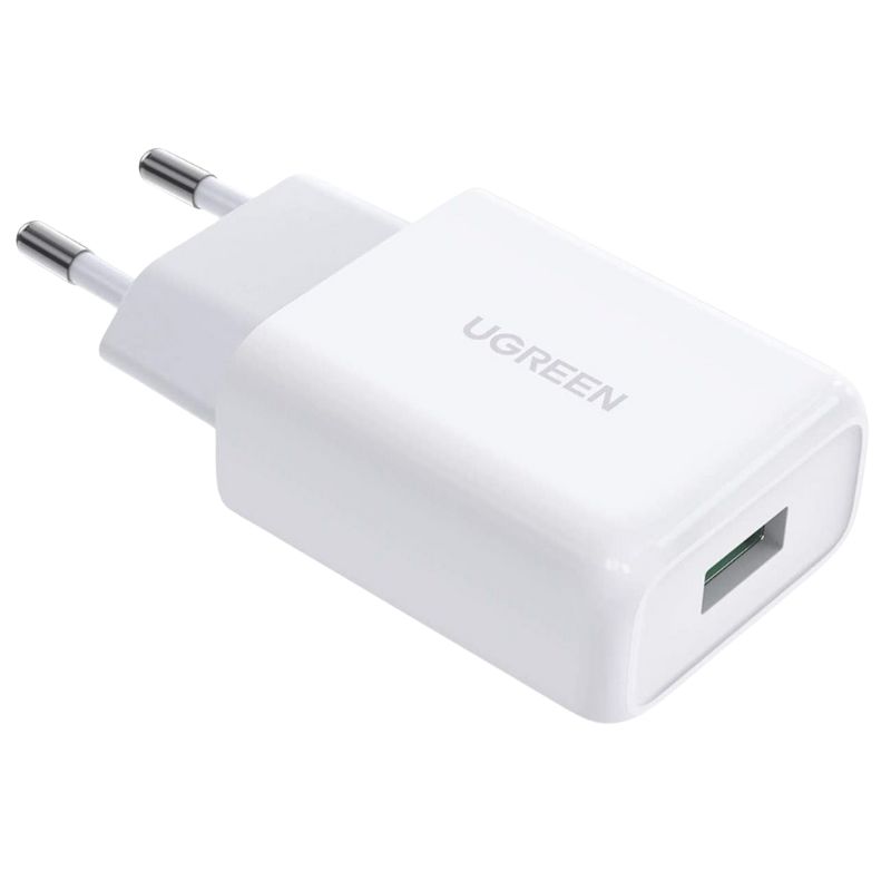 Kućni punjač UGREEN, 18W, USB-A QC 3.0, bijeli, QC3.0/FCP-14