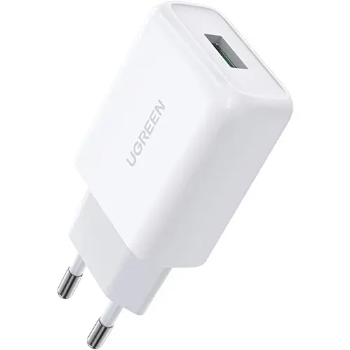 Kućni punjač UGREEN, 18W, USB-A QC 3.0, bijeli, QC3.0/FCP-4