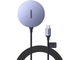 Kućni punjač UGREEN, do 15W, magnetski, bežični, sivi-13