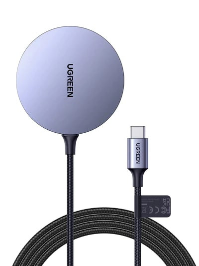 Kućni punjač UGREEN, do 15W, magnetski, bežični, sivi-11