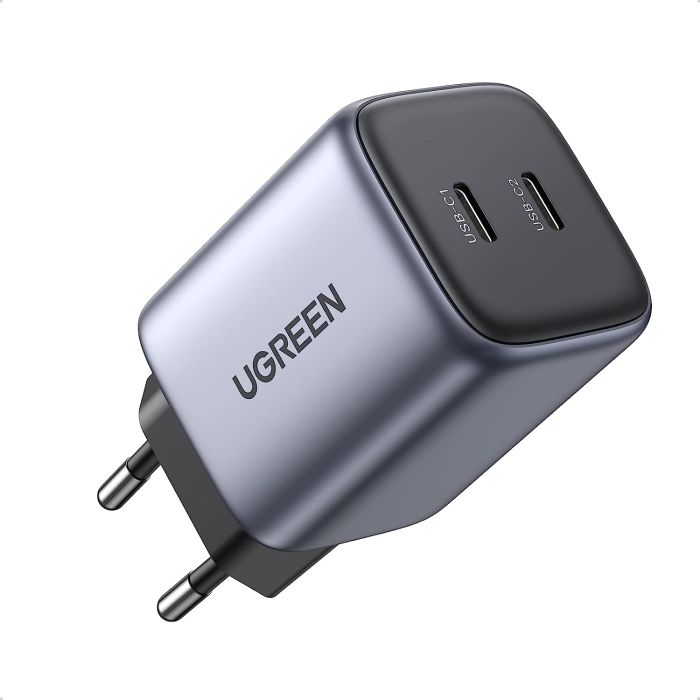 Kućni punjač UGREEN, Nexode Mini, 45W (25W+20W), 2x USB-C-22