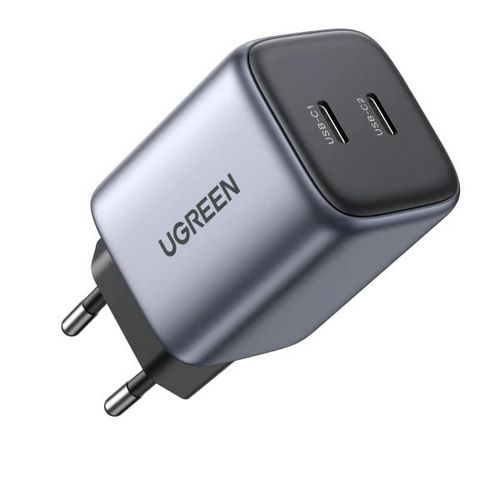 Kućni punjač UGREEN, Nexode Mini, 45W (25W+20W), 2x USB-C-2