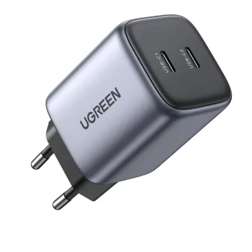 Kućni punjač UGREEN, Nexode Mini, 45W (25W+20W), 2x USB-C-1