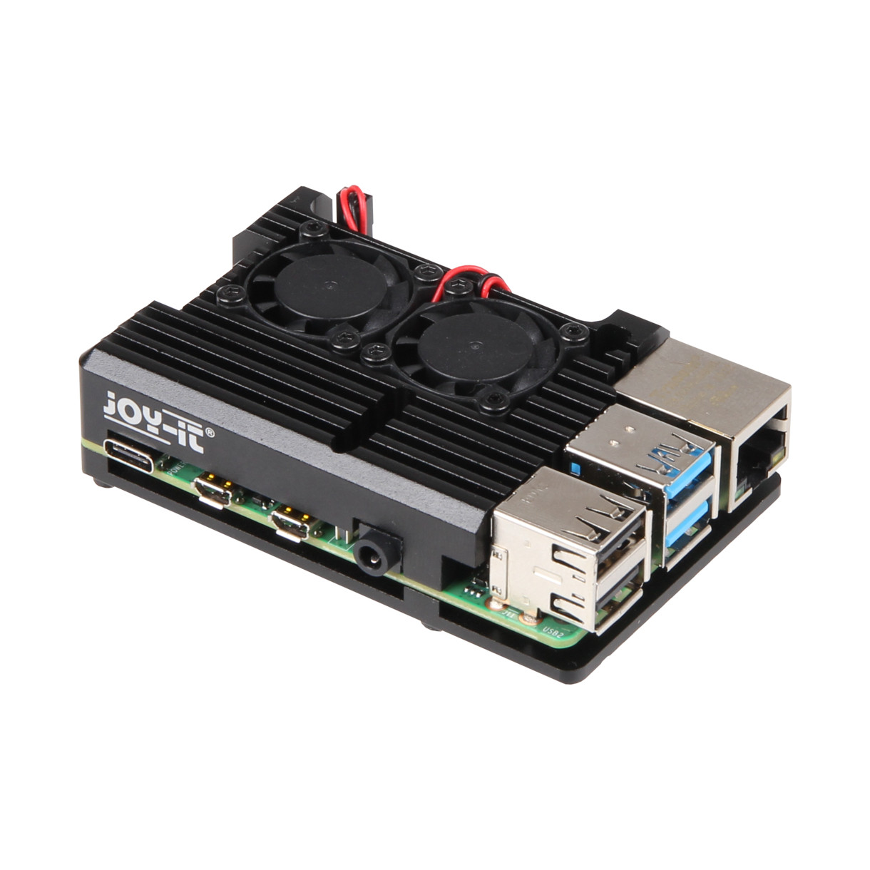 Kutija za Raspberry Pi 4B, JOY-IT RB-ALUcaseP4+07FAN, Armor case, sa ventilatorima-6