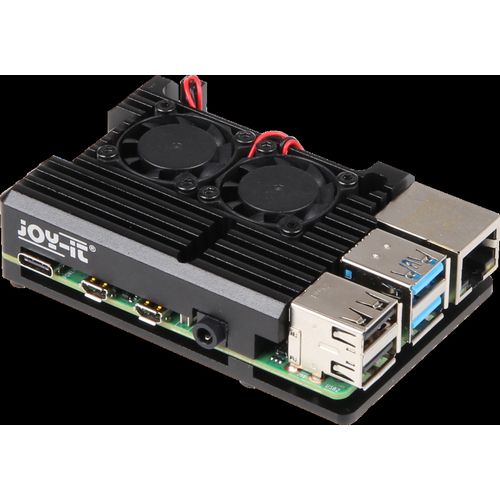 Kutija za Raspberry Pi 4B, JOY-IT RB-ALUcaseP4+07FAN, Armor case, sa ventilatorima-2