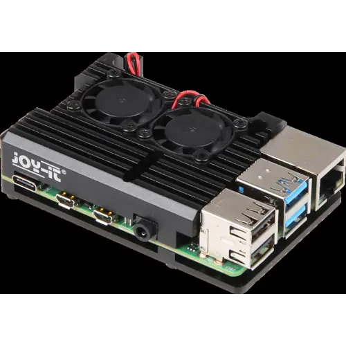Kutija za Raspberry Pi 4B, JOY-IT RB-ALUcaseP4+07FAN, Armor case, sa ventilatorima-3