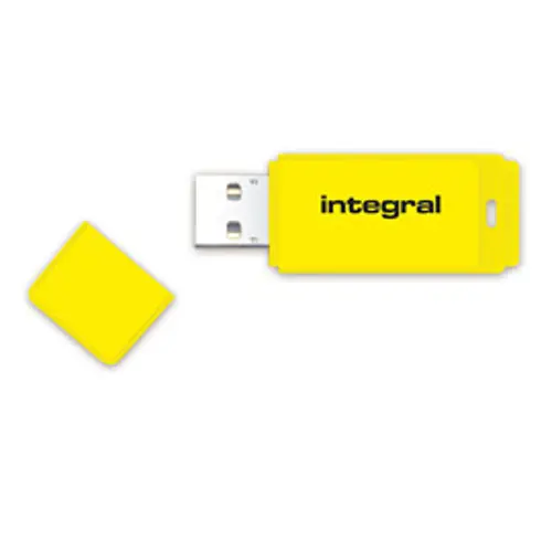 Memorija USB 2.0 FLASH DRIVE, 16 GB, INTEGRAL NEON, žuti-1