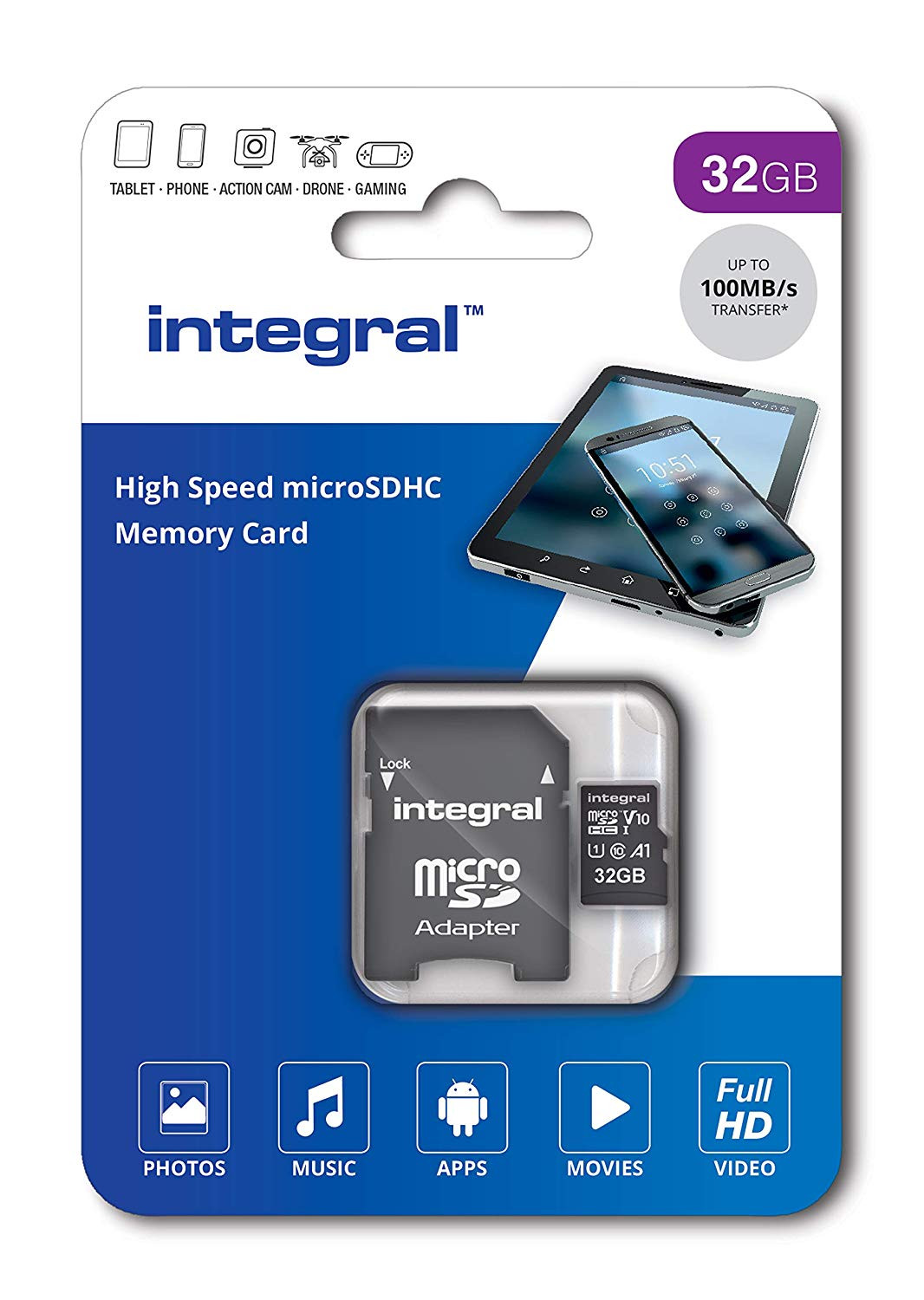 Memorijska kartica INTEGRAL UltimaPro 40MB, micro SDHC, 32GB, A1 Class 10 UHS-I-7