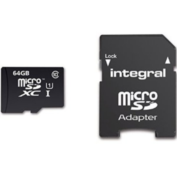 Memorijska kartica INTEGRAL MicroSDXC 64GB class10 90MB/s + SD adapter-5