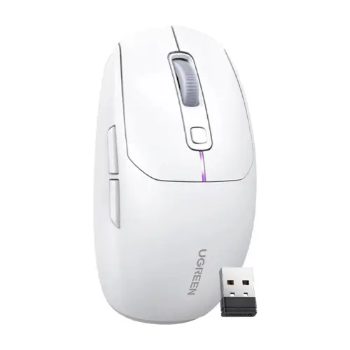 Miš UGREEN gaming, bežični, bluetooth, USB, bijeli-6