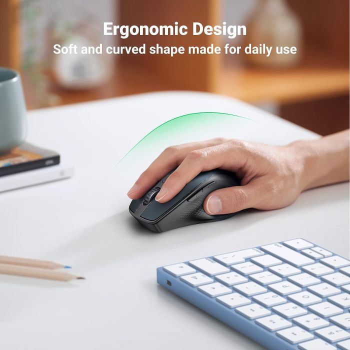 Miš UGREEN, bežični, ergonomski, Bluetooth, SILENT, 4000 DPI, crni-10