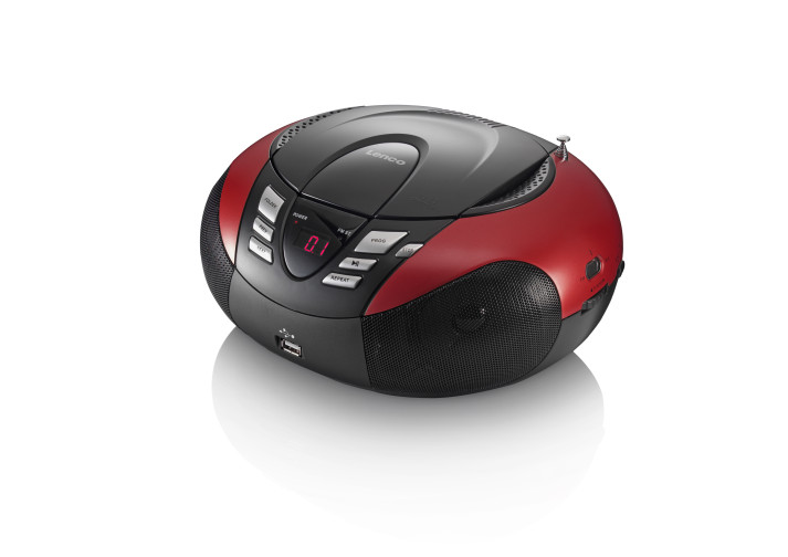 Prijenosni CD/USB radio uređaj LENCO SCD-37 USB, crveni-9