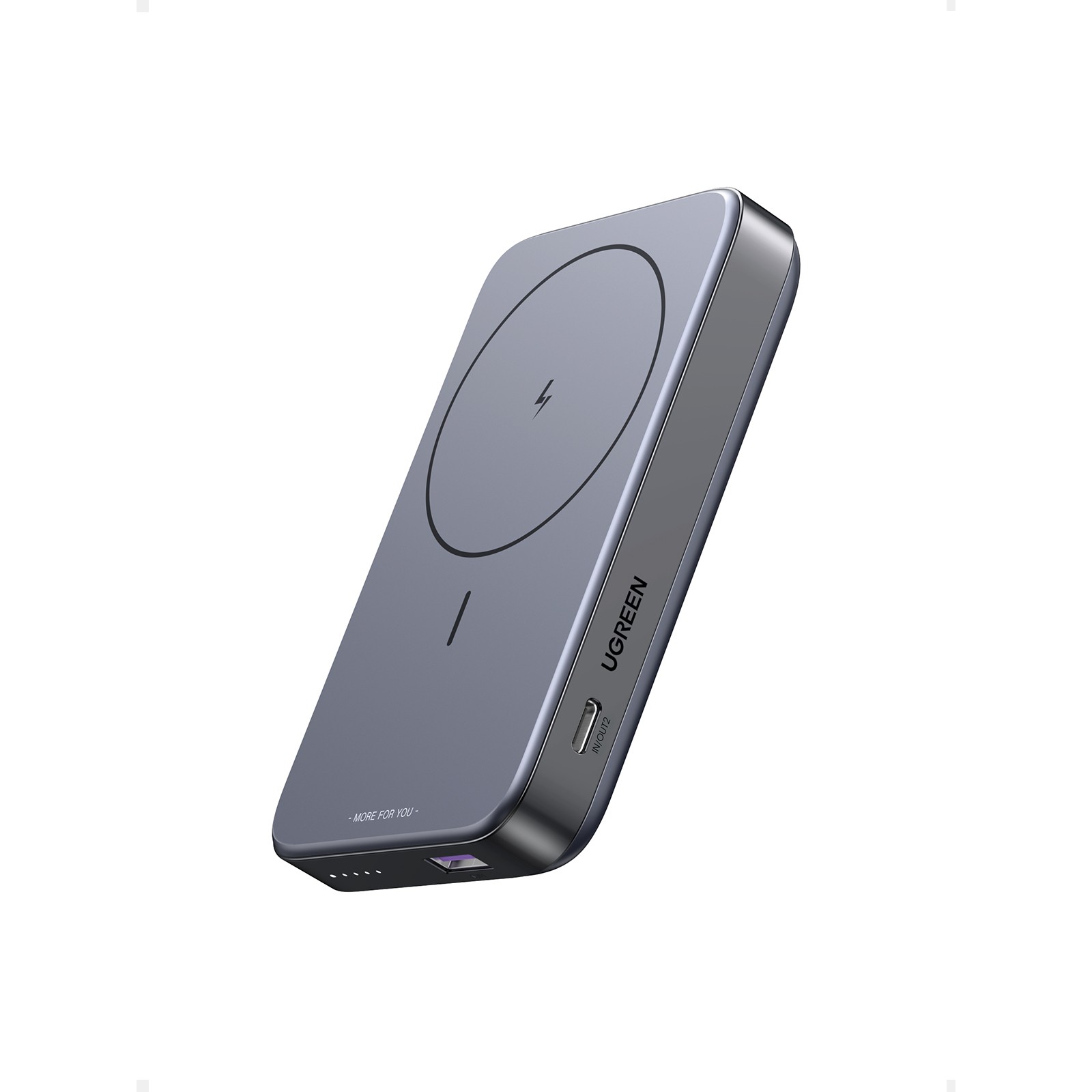 Prijenosno napajanje powerbank UGREEN Magsafe, 10.000 mAh, bežično punjenje do 15W, USB-C, Power Delivery do 20W, sivi-23