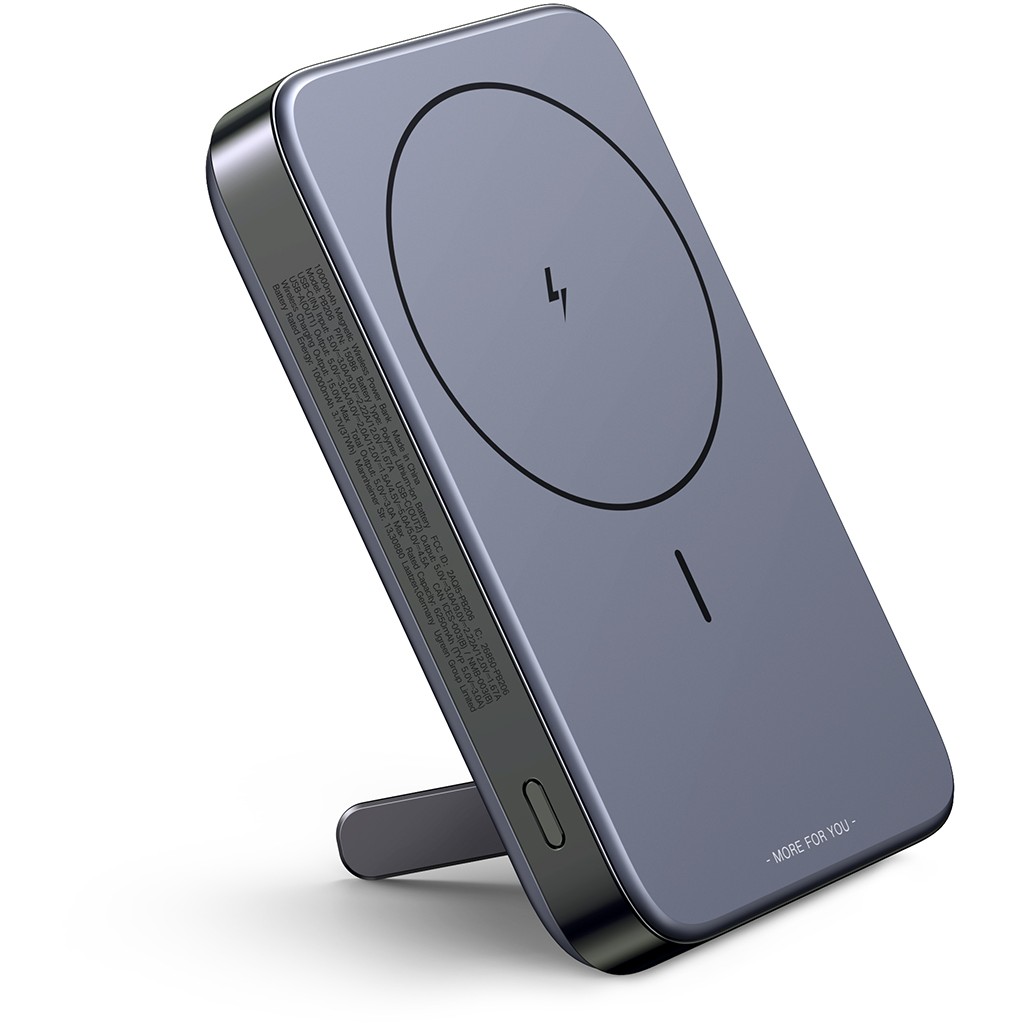 Prijenosno napajanje powerbank UGREEN Magsafe, 10.000 mAh, bežično punjenje do 15W, USB-C, Power Delivery do 20W, sivi-28