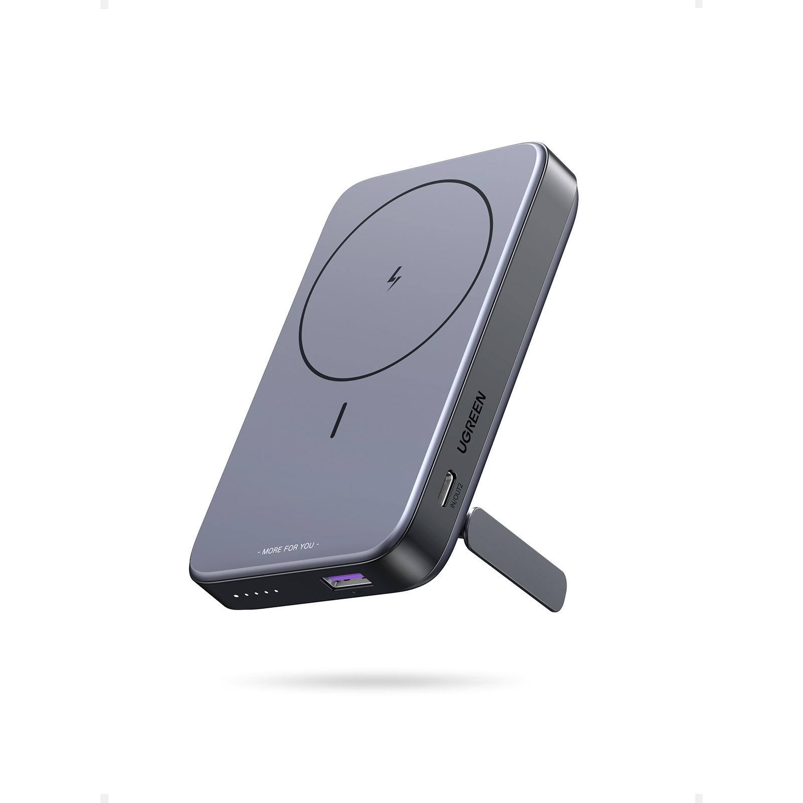 Prijenosno napajanje powerbank UGREEN Magsafe, 10.000 mAh, bežično punjenje do 15W, USB-C, Power Delivery do 20W, sivi-33
