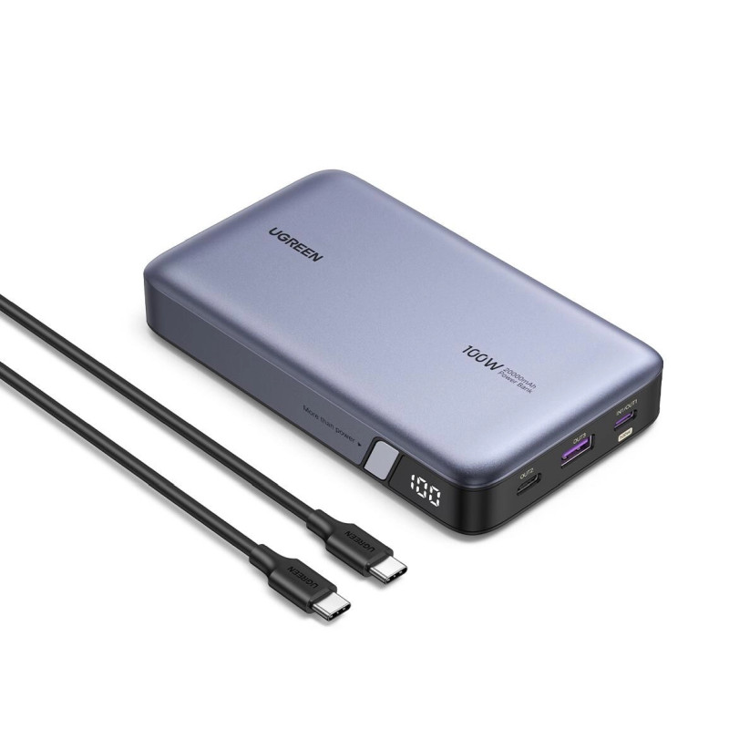 Prijenosno napajanje powerbank UGREEN Nexode, 20.000 mAh, 100W, Fast Charging, USB-C, Power Delivery 3.0, srebrni-6
