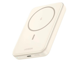 UGREEN prijenosni punjač 10.000 mAh, bežično punjenje do 15W, USB-C, Power Delivery do 20W, bijeli