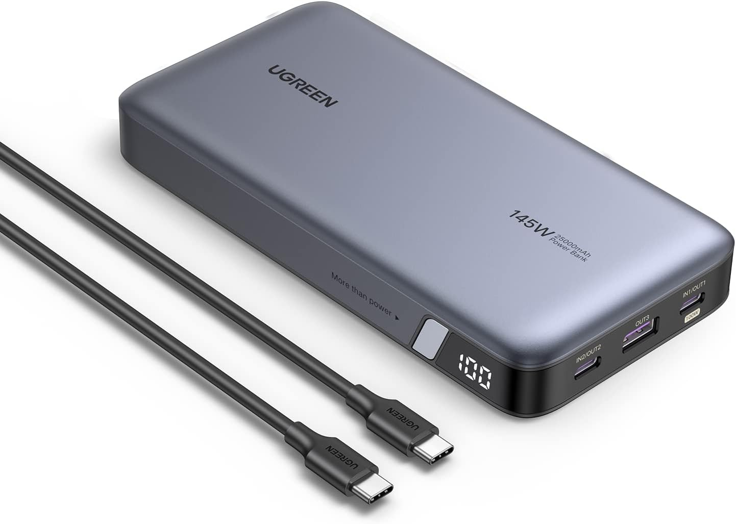 Prijenosna baterija za prijenosno računalo UGREEN (s tri porta, 145W, 25000mAh)-0