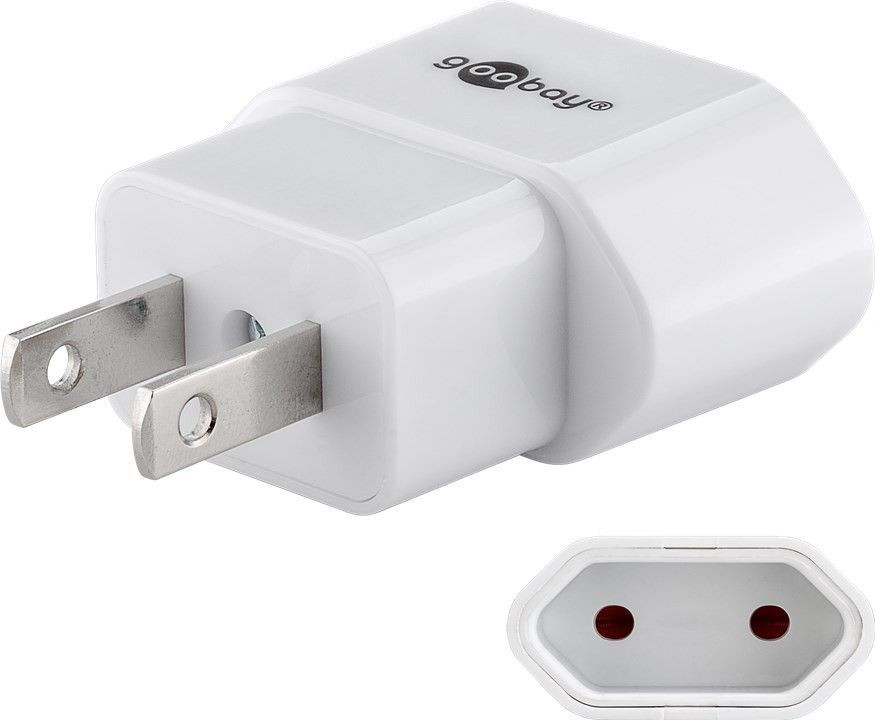 Putni adapter SAD utikač-EURO utičnica, bijeli, GOOBAY 45345-4