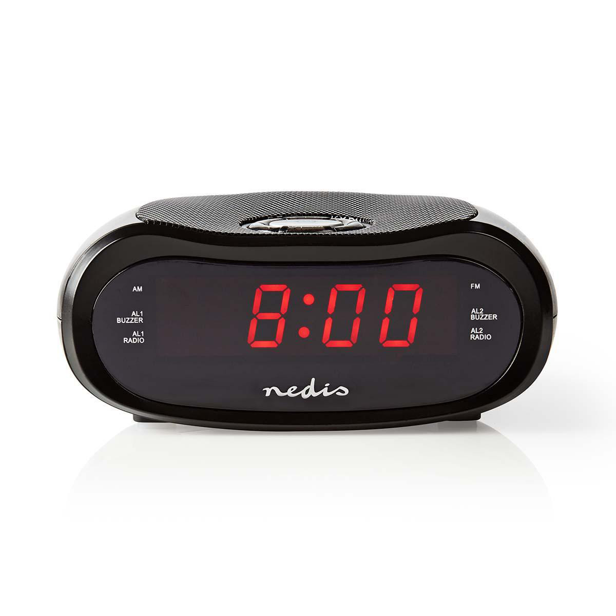 Radio budilica NEDIS LED Display, AM/FM, Snooze, crna-3