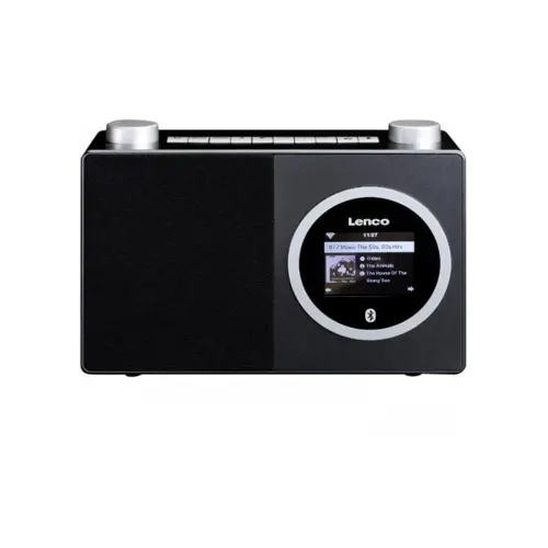 Radio prijemnik LENCO DIR-70BK, internet radio, bluetooth, crno-srebrni-1