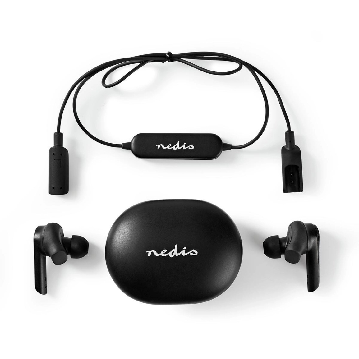 Slušalice NEDIS HPBT5053BK, bežične, bluetooth, crne-3