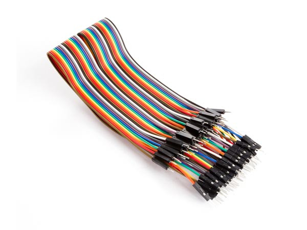 Spojne žice VELLEMAN 40pins 30cm (M) na (M) jumper wire ravni kabel-8