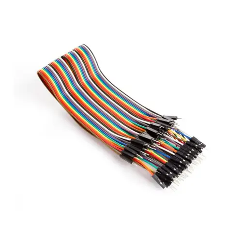 Spojne žice VELLEMAN 40pins 30cm (M) na (M) jumper wire ravni kabel-0