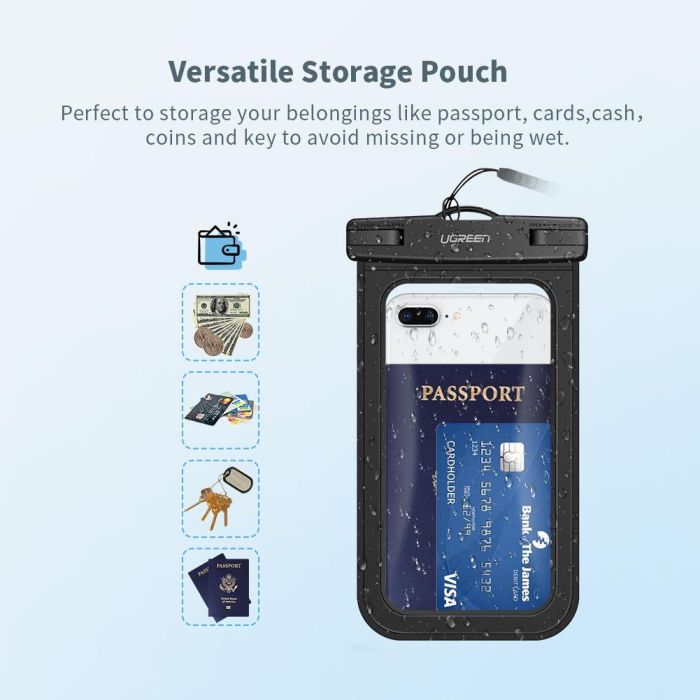 Torbica za smartphone UGREEN, vodootporna, crna-15