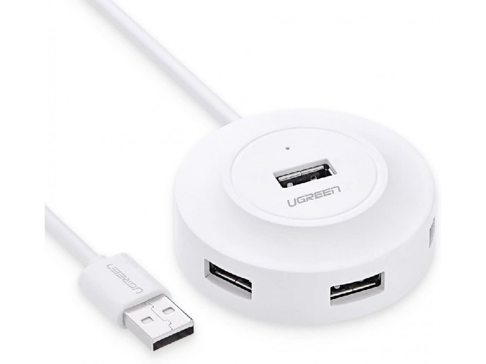 USB HUB UGREEN, USB 2.0 A, 4-portni, bijeli, 1m-10