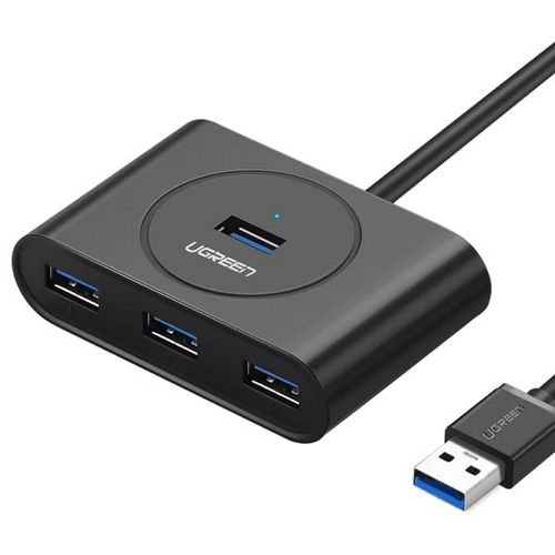 USB HUB UGREEN, USB 3.0 A, 4-portni, crni, 1m-6